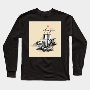 Eucharist Sacrament illustration Long Sleeve T-Shirt